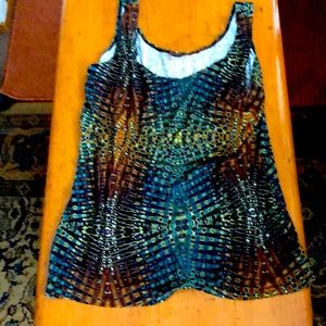 Tank top by Salaam, large loose easy some kind of slinky silky fabric